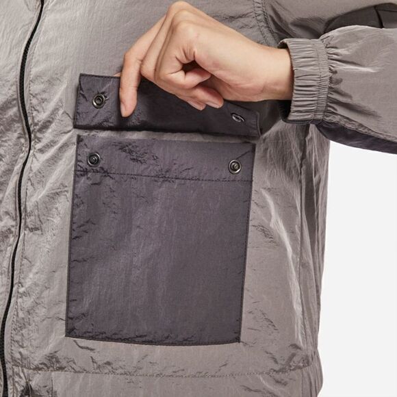 Air Jordan 1 2 3 4 11 Essentials Woven Jacket Size Medium M Cool Grey Bred UNC - Picture 6 of 17